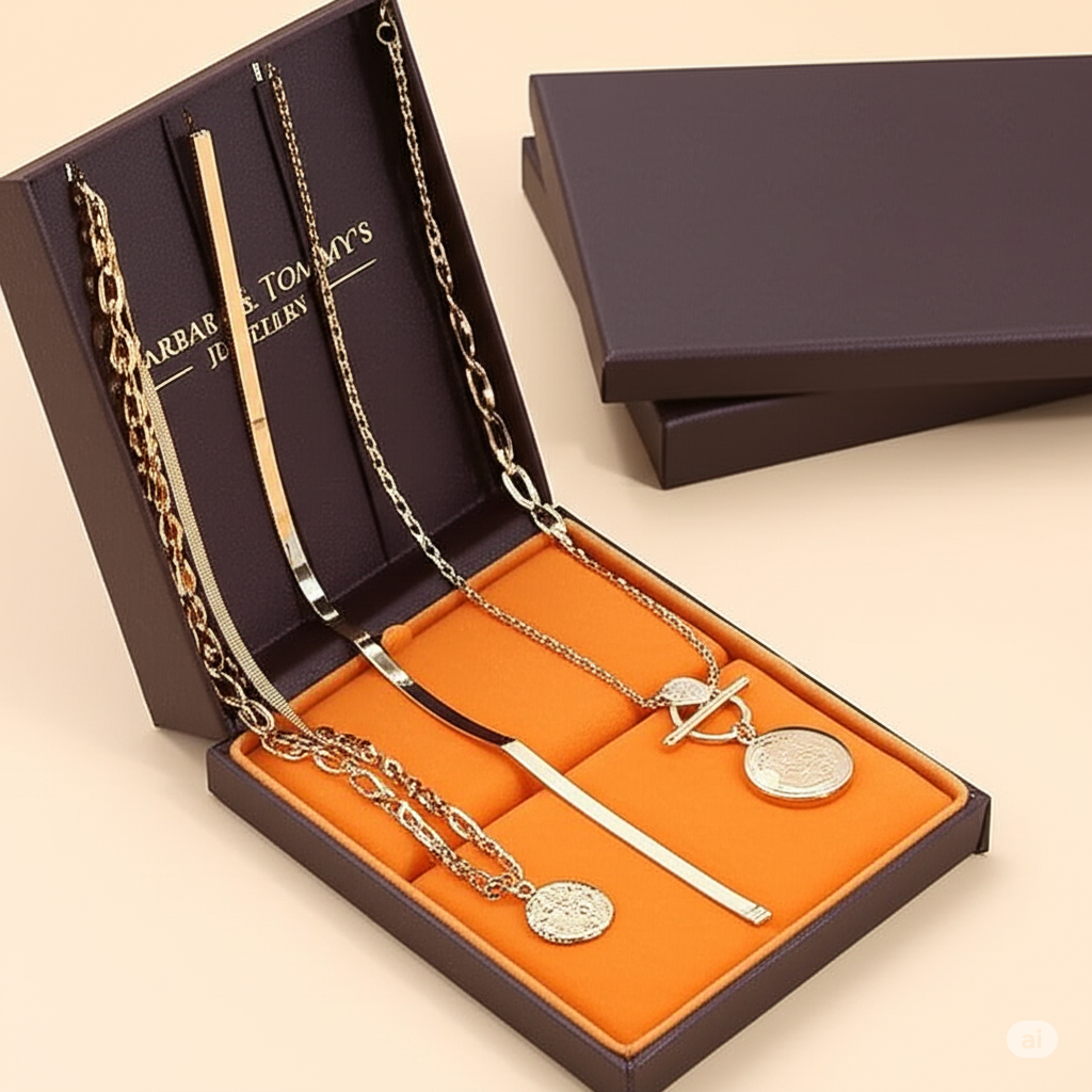 Savira Textured Coin Layered Necklace