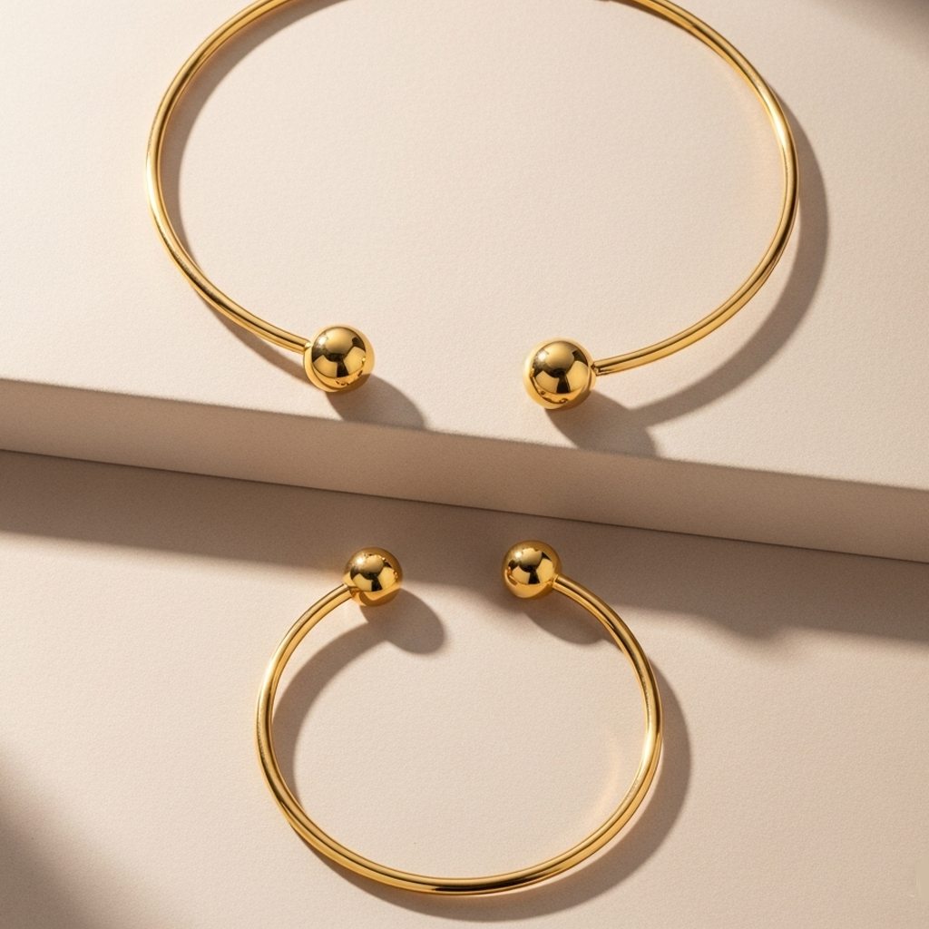 Minimalist Glow Collar & Cuff Bracelet Set