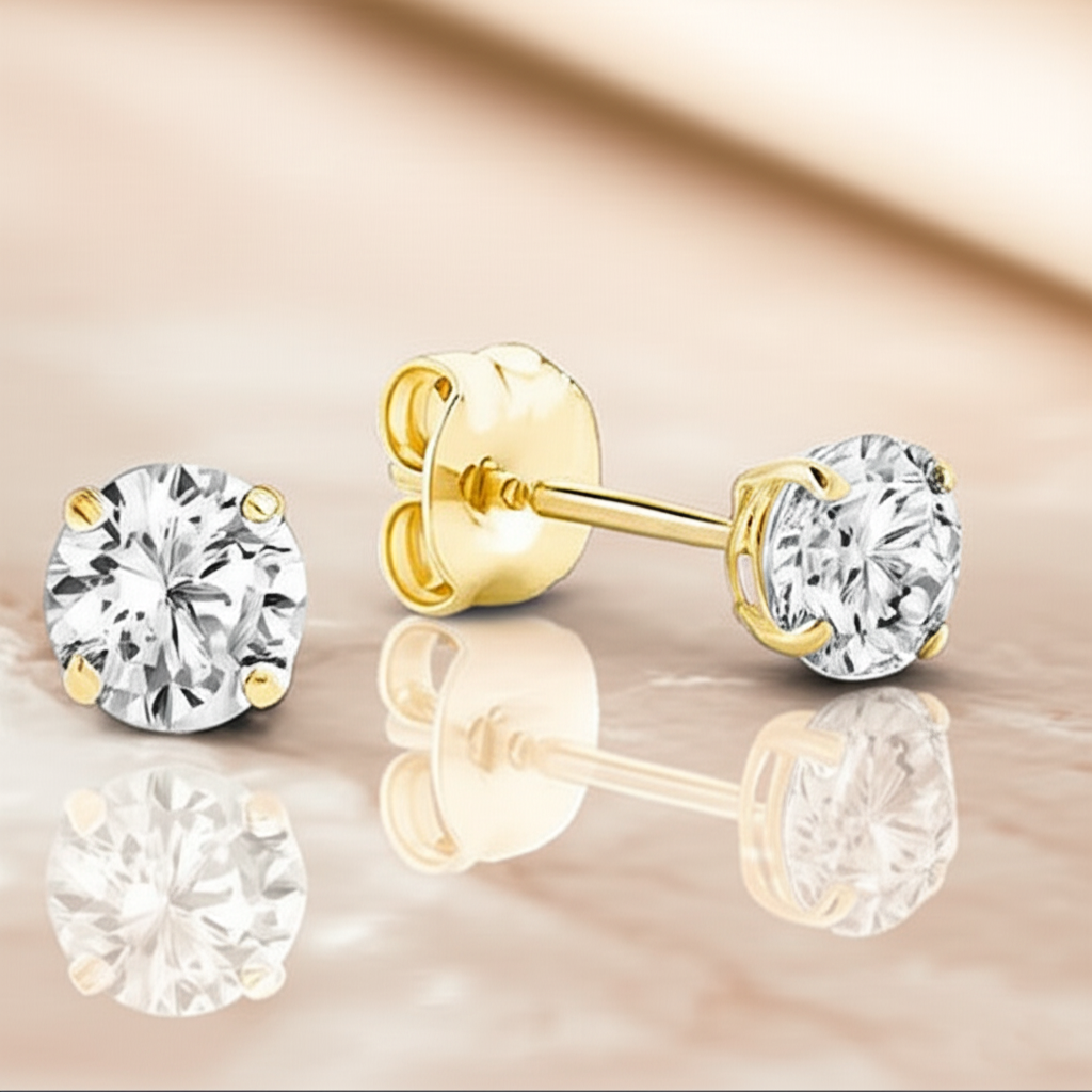 Larmes de Lune Stone Stud Earrings
