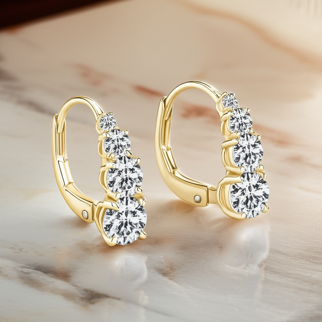 Carol four stone earrings