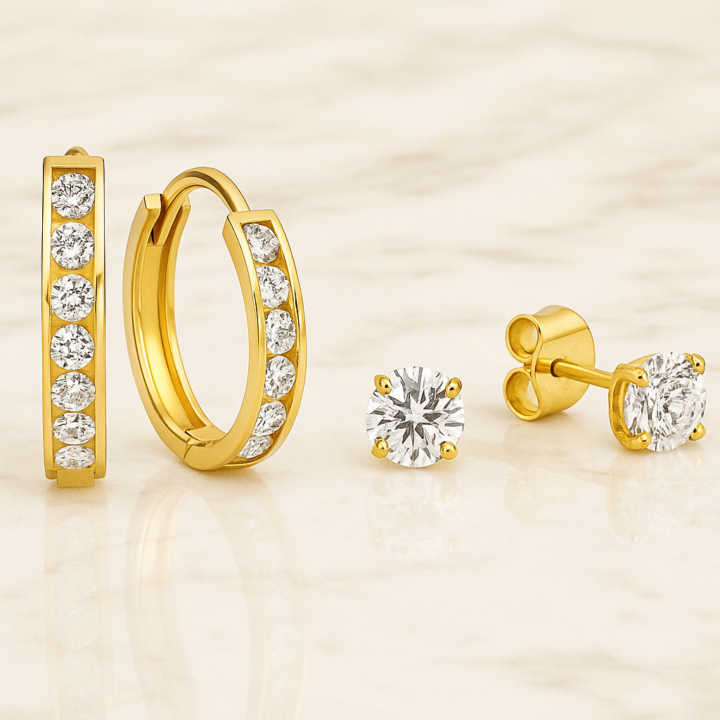 Dara Brillane Stone Earrings Set