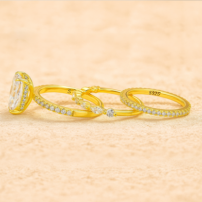 Jaily 3PC Wedding Ring Set