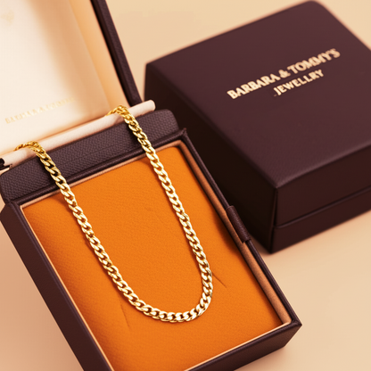 Flat Link Curb Chain Necklace