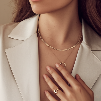 Flat Link Curb Chain Necklace